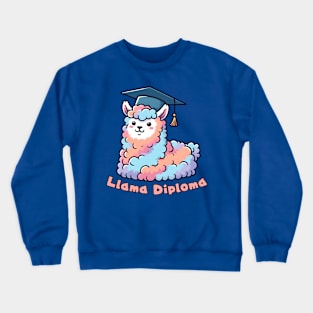 Graduation llama diploma Crewneck Sweatshirt